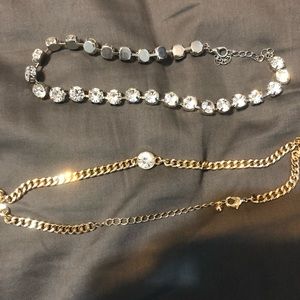 fashion nova gold and silver chokers